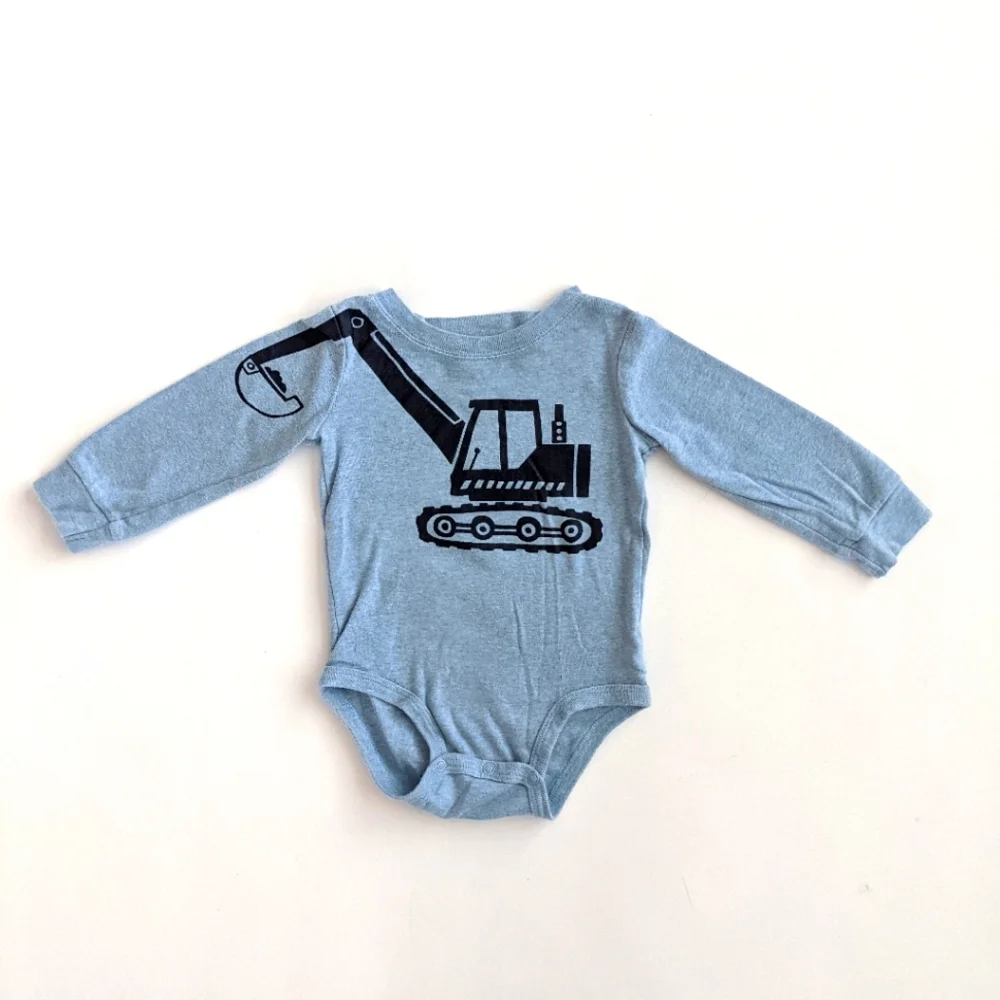 Carter's Excavator Long Sleeve Onesie Bodysuit